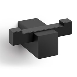 Zack Carvo Gancho Pared Doble Negro L. 6,5 cm prof. 4,5 cm h. 2,6 cm